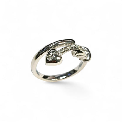 Anello Stilizzato con Diamanti CT 0.11