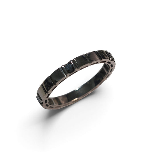 Anello Veretta Crieri in Oro Rutenio 18kt Collezione ARYA con Diamanti CT 0.35