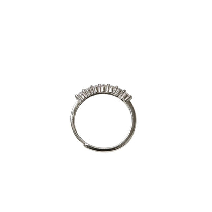 Anello in Argento 925 con Zirconi Taglio Brillante – Regolabile