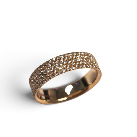 Anello Eternity in Oro Rosa 18kt con Diamanti CT 1.04