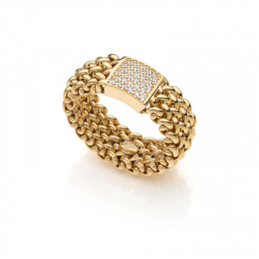 Anello in argento dorato e zirconi Chicco UNOAERRE Ref.6211
