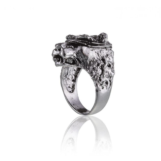 Anello Testa di Leone in Argento 925