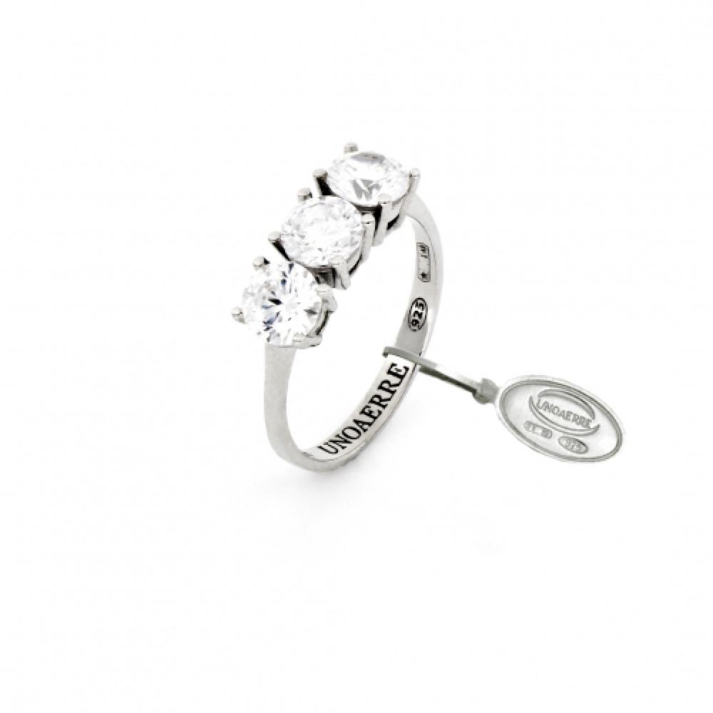 Anello Trilogy in argento bianco UNOAERRE Ref. 5822