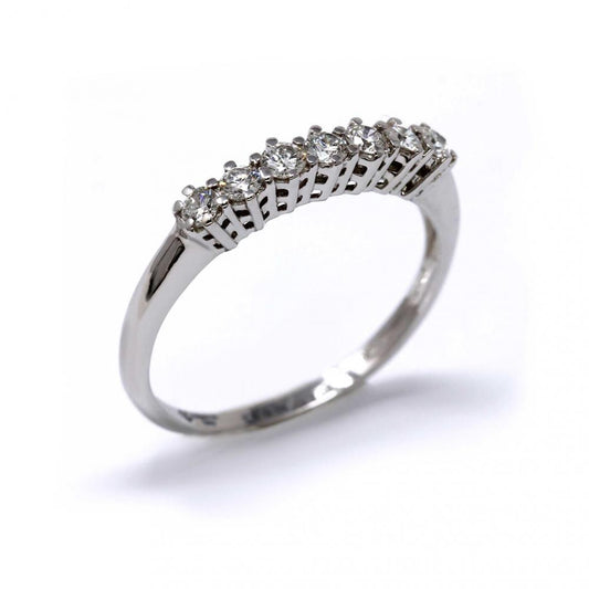 Anello Veretta con Diamanti CT 0.35 VS1 F Made in Italy