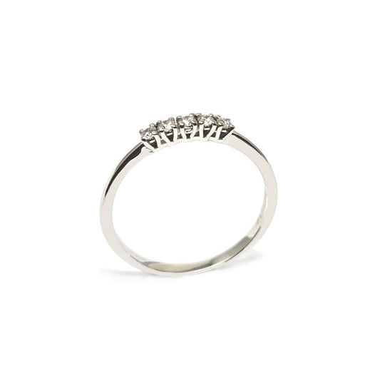 Anello Veretta con Diamanti CT 0.13