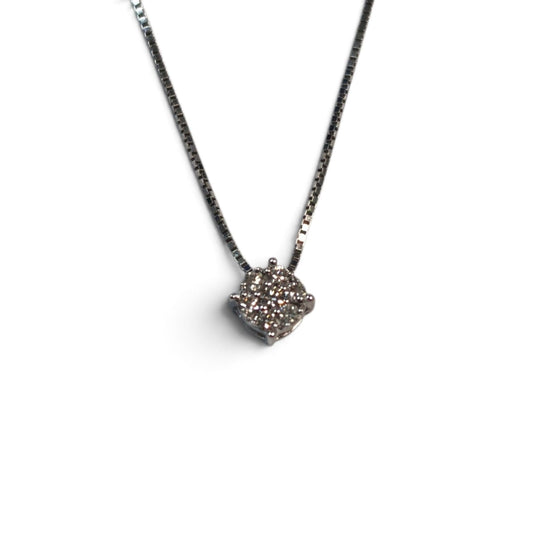 Pendente Rosetta con Diamanti CT 0.05