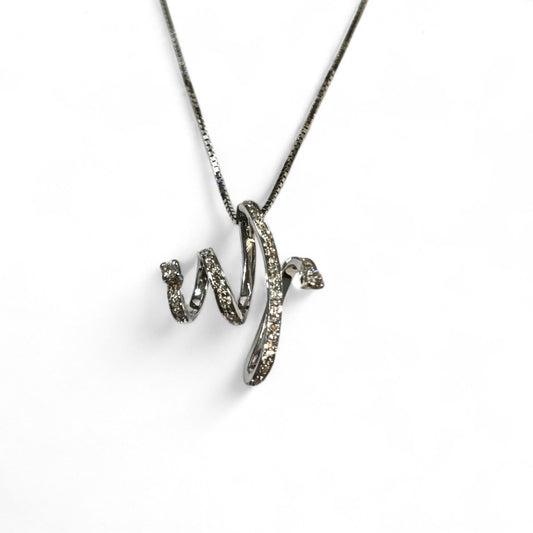 Pendente in Oro Bianco e Diamanti CT 0.25