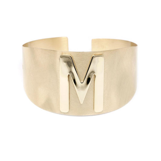 Bracciale a schiava Le Letterine satinato a mano lettera M