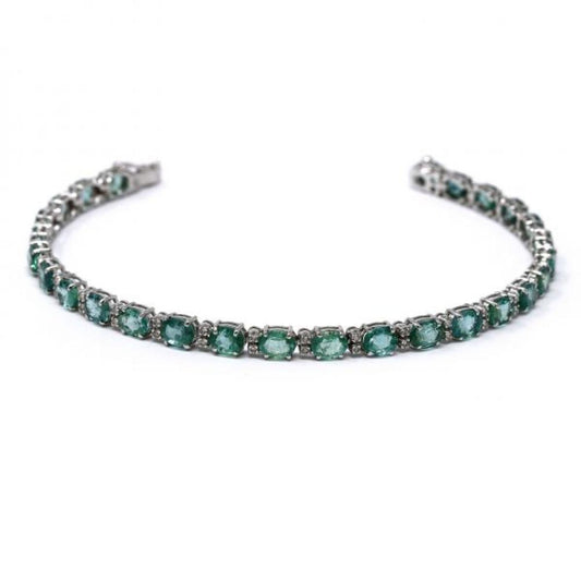 Bracciale con Smeraldi CT 10,30 e Diamanti CT 0,50