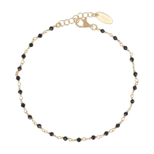 Bracciale Dorato con Cristalli Neri Ref. BRGN10-16