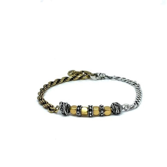 Bracciale groumette e cubi d’argento 925 Giacomo Burroni