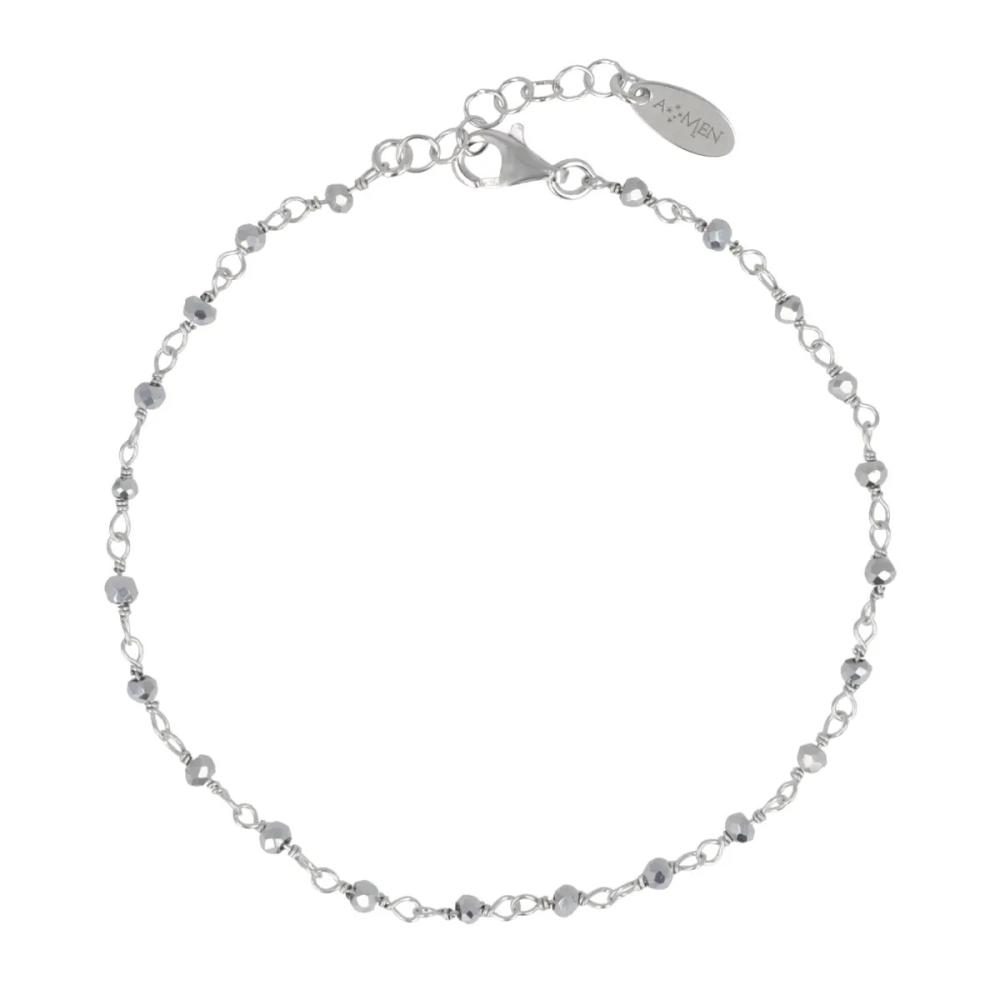 Bracciale in Argento con Cristalli Grigi Amen BRBGR10-16