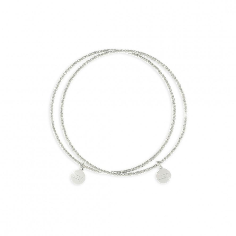 Bracciale bangle diamantato argentato UNOAERRE 0955