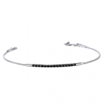 Bracciale Tennis con Diamanti Neri CT 0.10