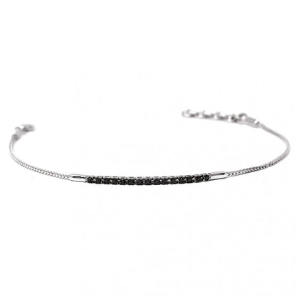 Bracciale Tennis morbido con Diamanti Neri CT 0.10