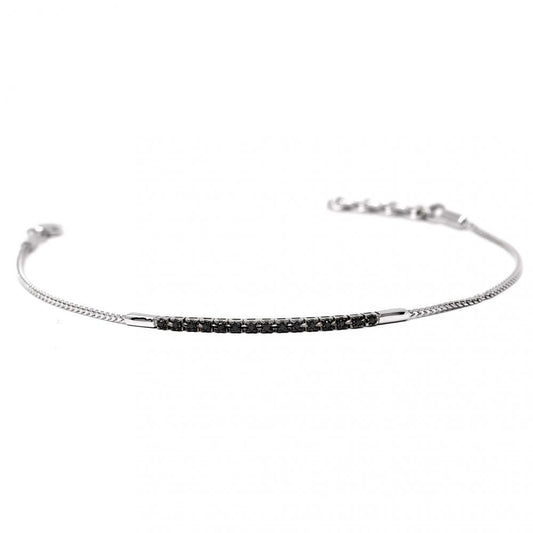 Bracciale Tennis morbido con Diamanti Neri CT 0.10