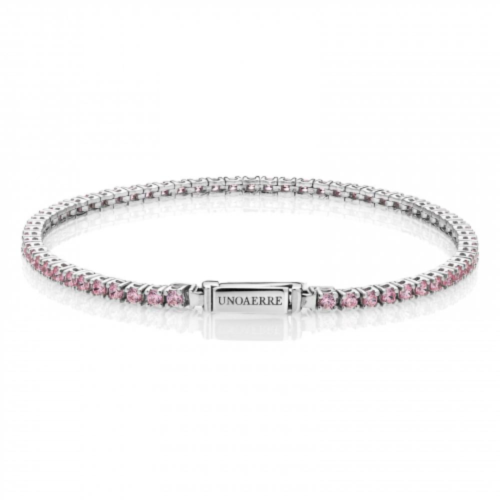 Bracciale tennis in argento con Zirconi Rosa UNOAERRE Ref. 6034