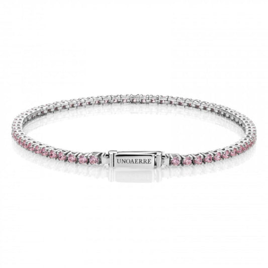 Bracciale tennis in argento con Zirconi Rosa UNOAERRE Ref. 6034