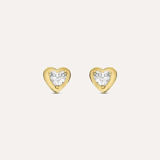 Orecchini Lobo Bon Ton Oro Giallo Cubic Zirconia