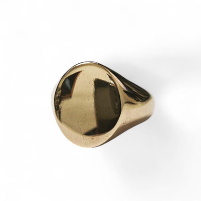 Anello Chevalier Ovale in Argento 925 Giallo mis 7 Regolabile