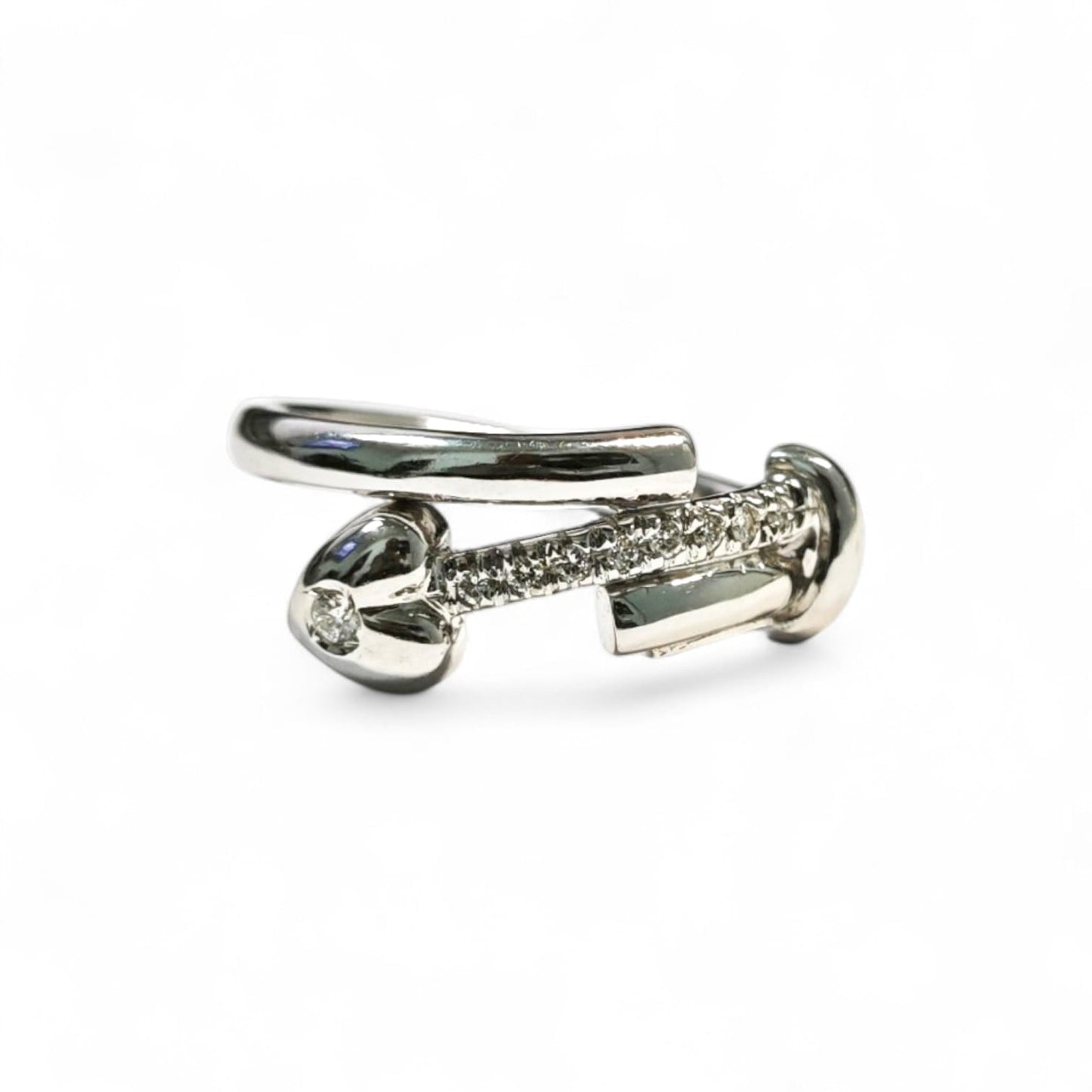 Anello Stilizzato con Diamanti CT 0.11