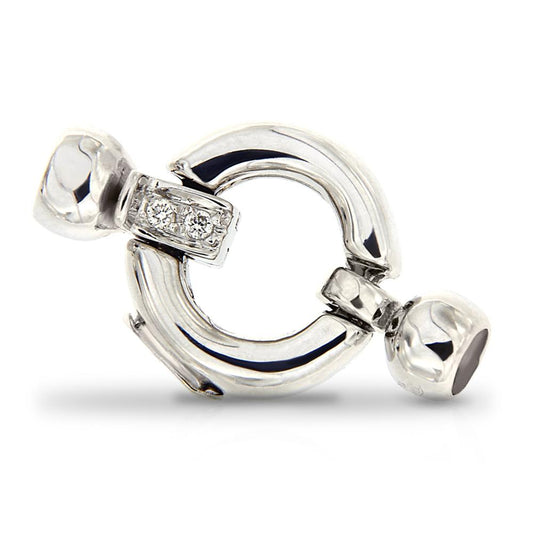 Chiusura in Oro Bianco con Diamanti CT 0.04