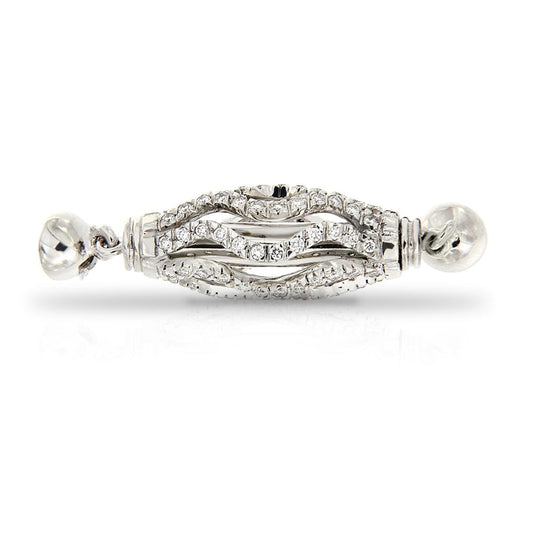 Chiusura in Oro Bianco con Diamanti CT 0.46