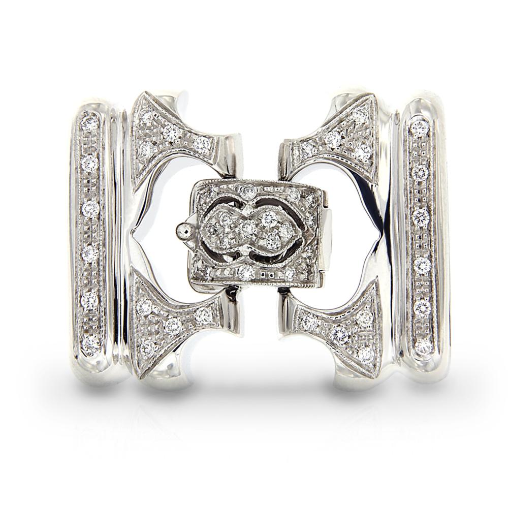 Chiusura in Oro Bianco con Diamanti CT 0.50