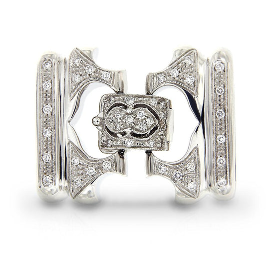 Chiusura in Oro Bianco con Diamanti CT 0.50