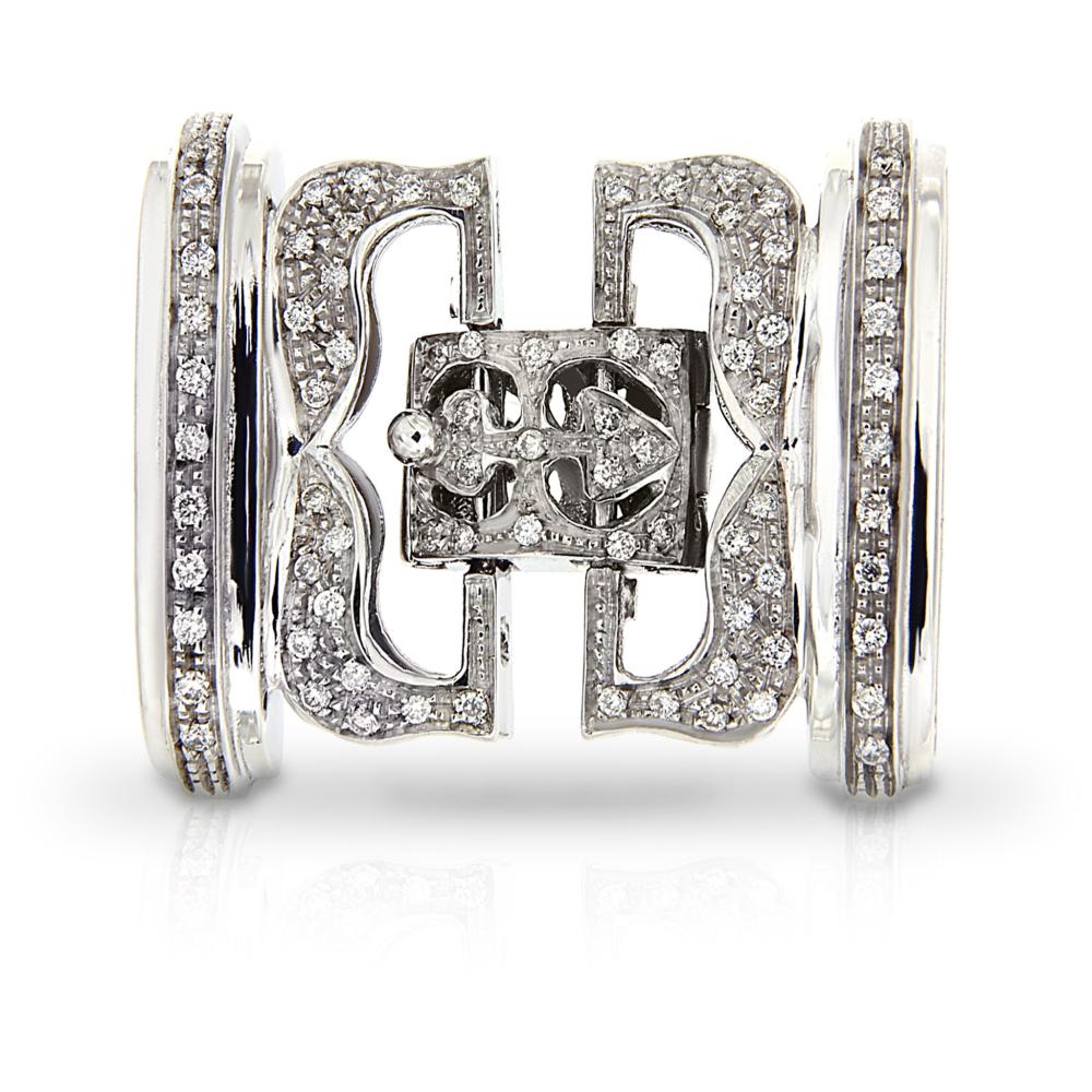 Chiusura in Oro Bianco con Diamanti CT 0.60