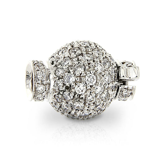 Chiusura in Oro Bianco con Diamanti CT 0.80