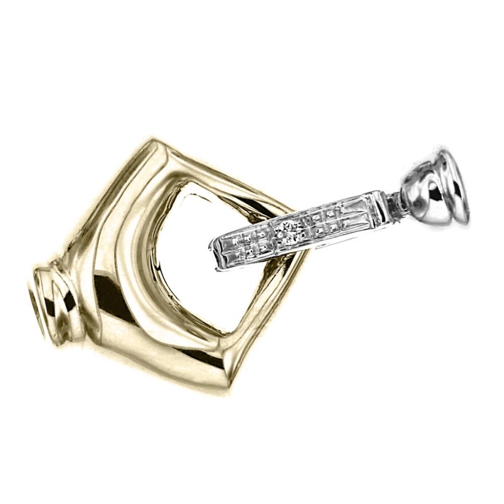 Chiusura in Oro Giallo e  Bianco con Diamanti CT 0.01