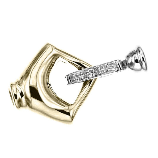 Chiusura in Oro Giallo e  Bianco con Diamanti CT 0.01