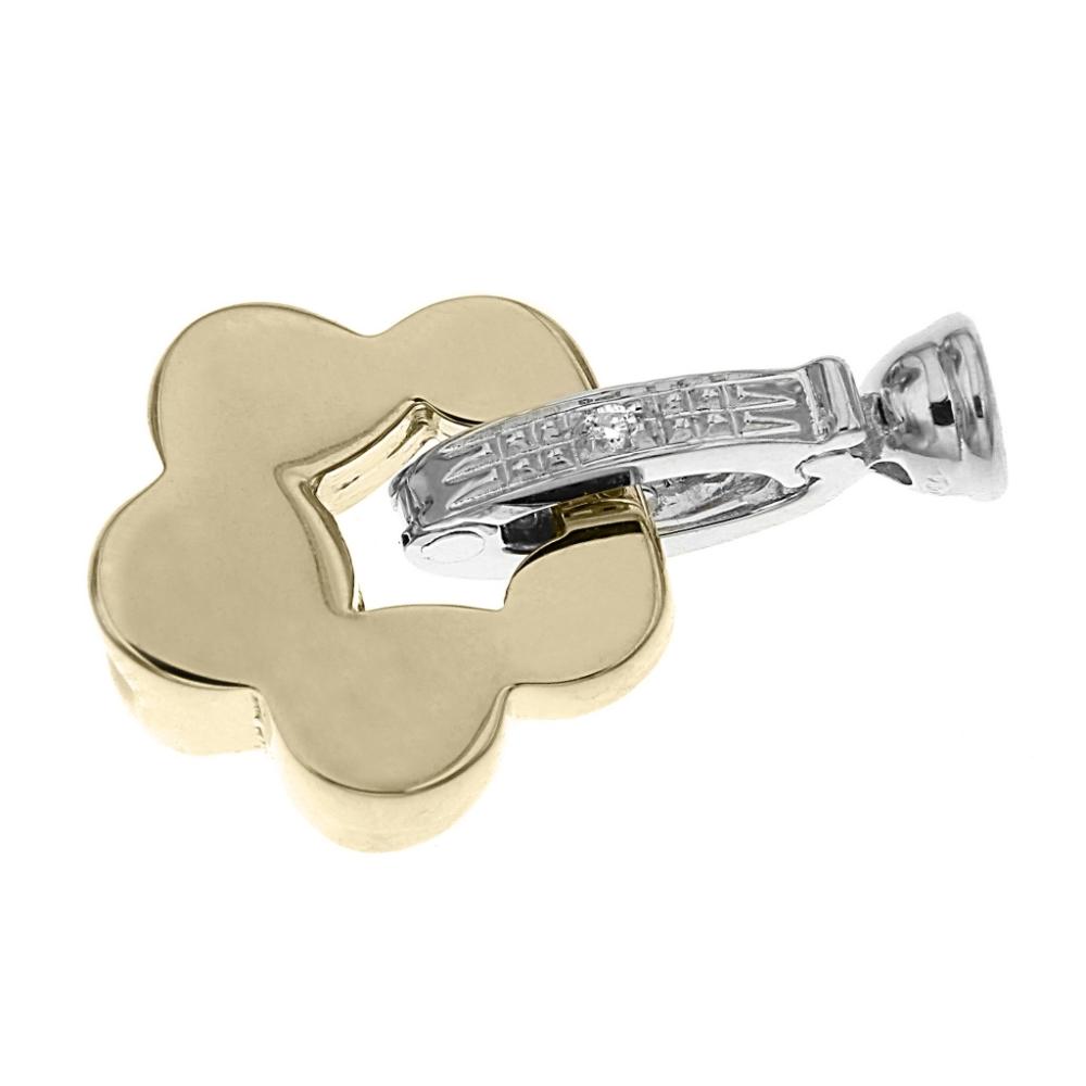 Chiusura in Oro Rosa e Bianco con Diamanti CT 0.01