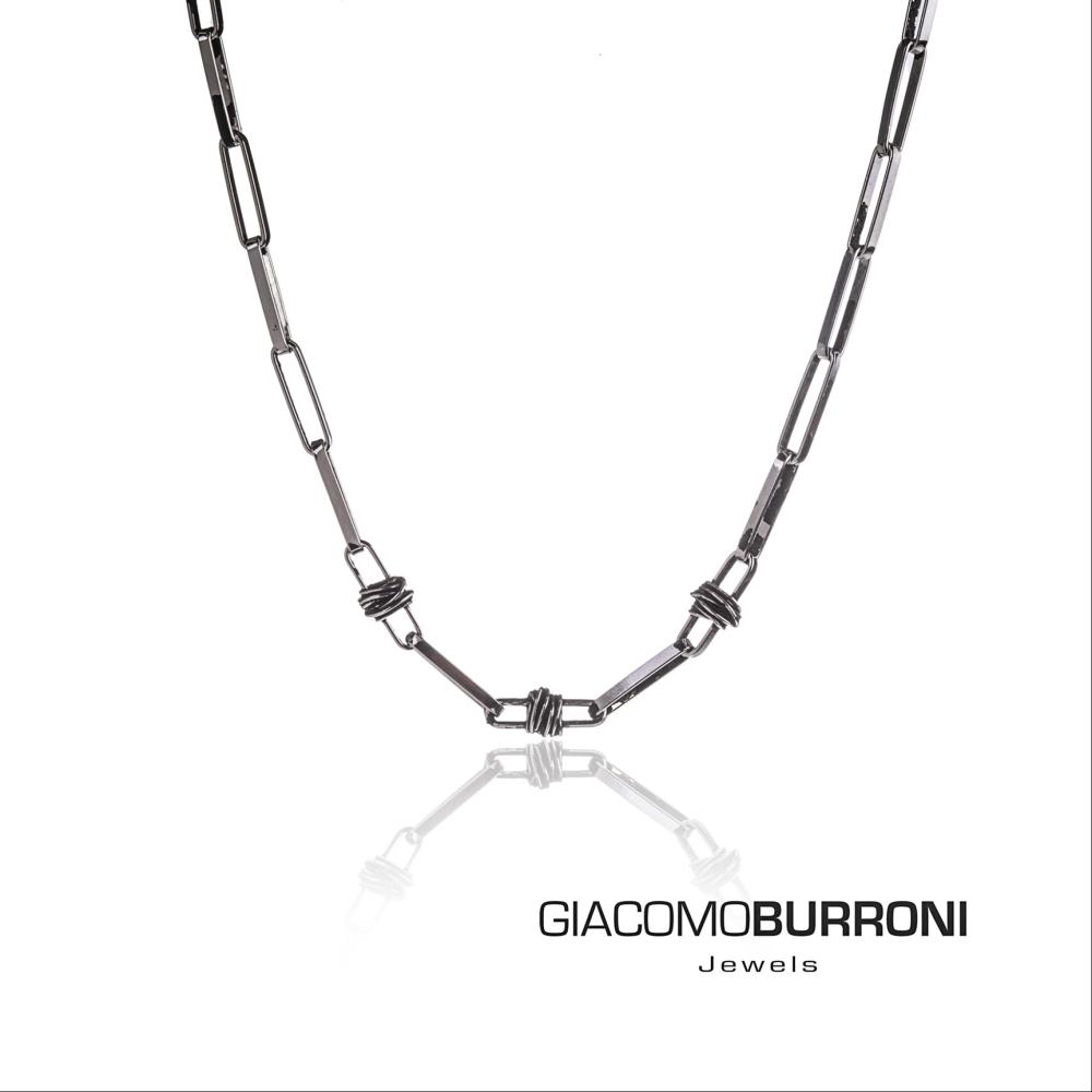 Collana filo geometrico e filigrana in Argento 925