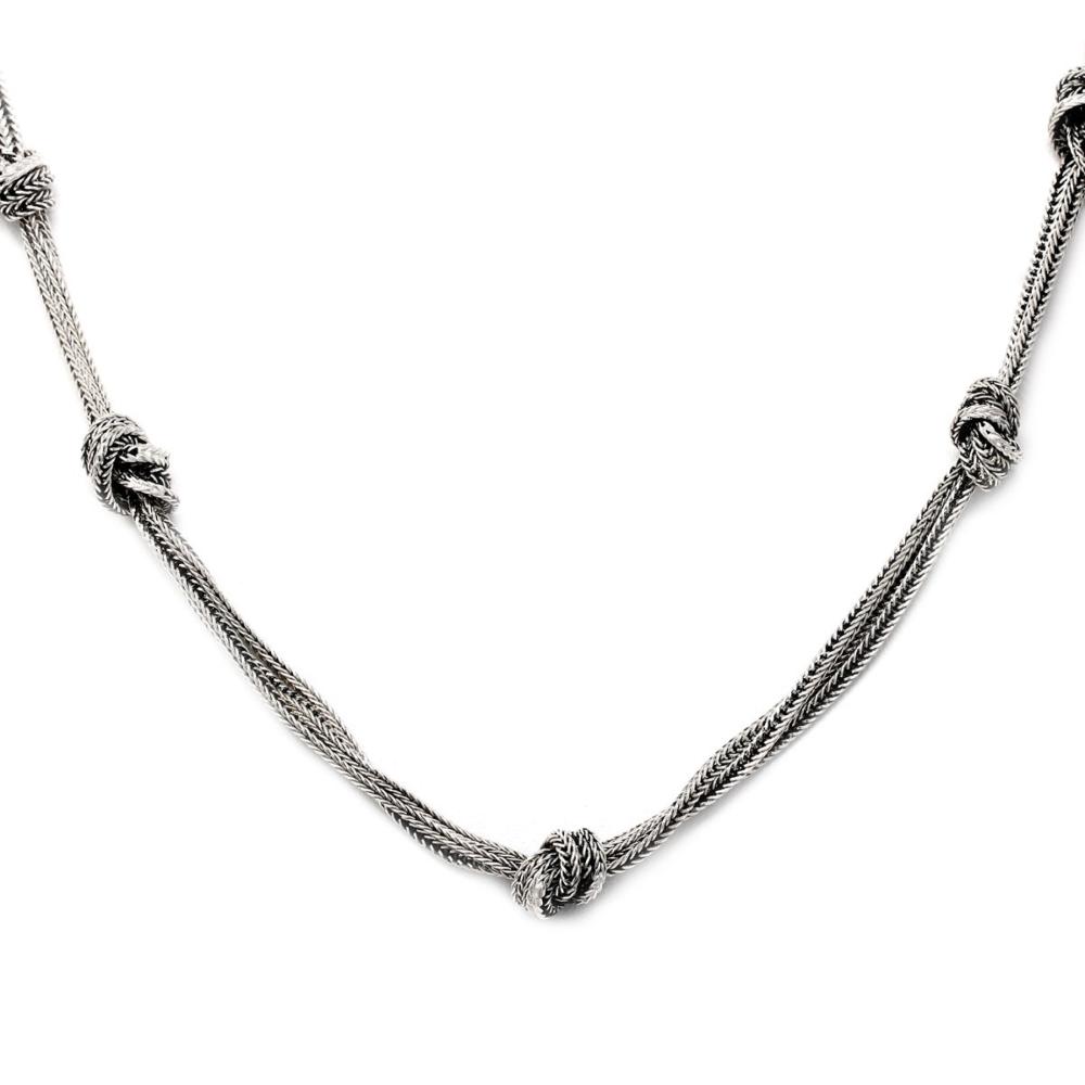 Collana Uomo Giacomo Burroni con nodi in Argento 925