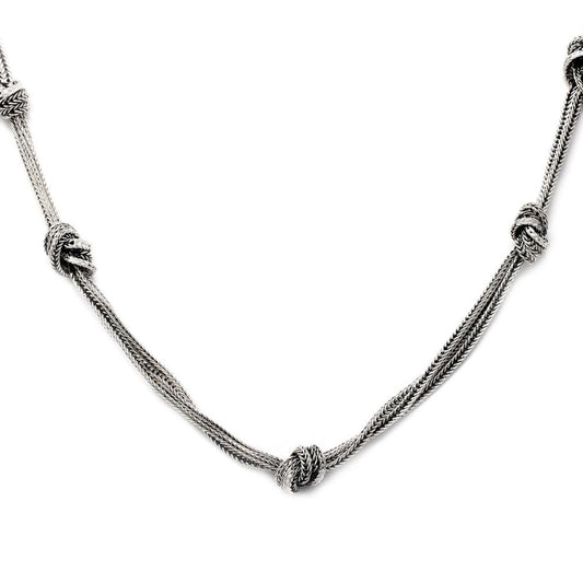 Collana Uomo Giacomo Burroni con nodi in Argento 925