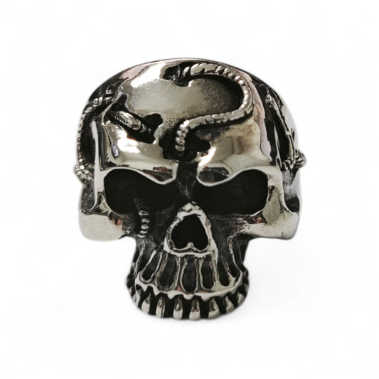 Anello Teschio Pirata in Argento 925 mis 24.5