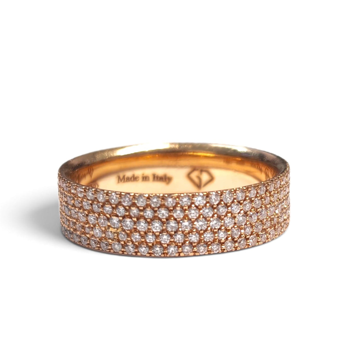 Anello Eternity in Oro Rosa 18kt con Diamanti CT 1.04