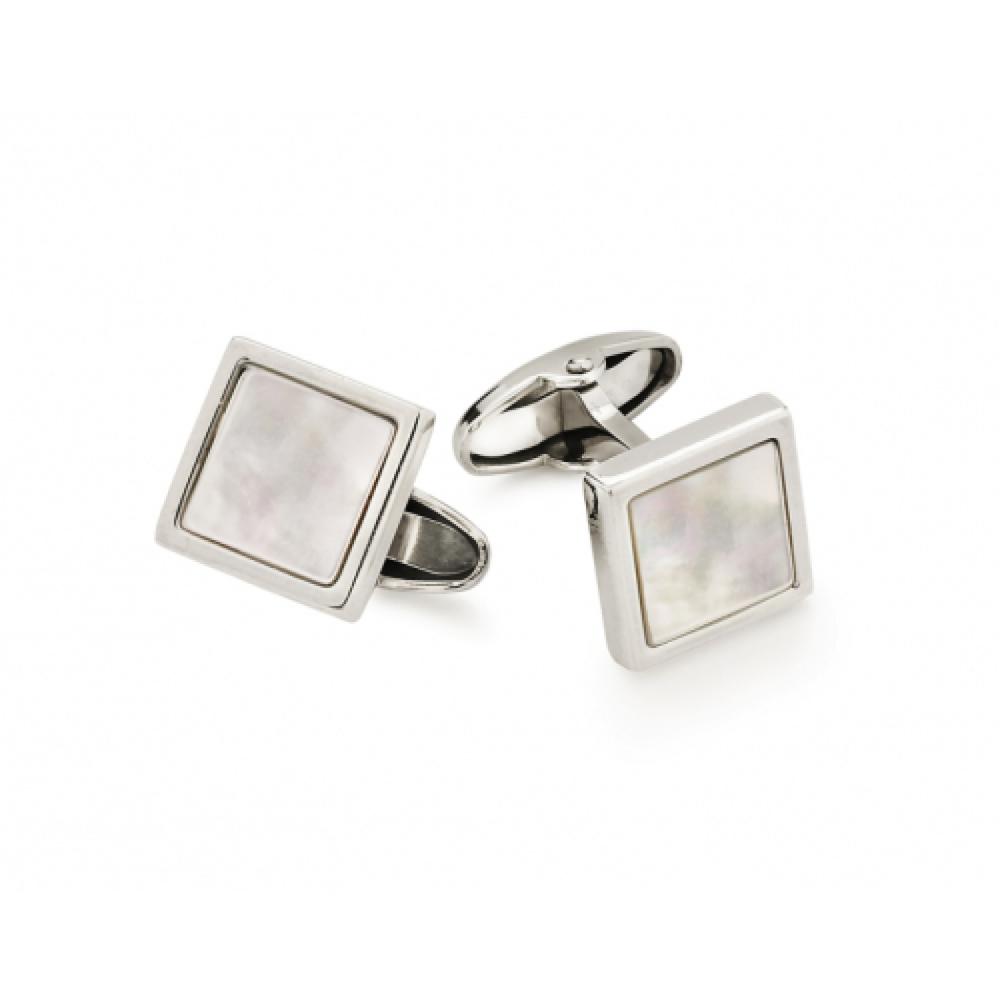 Gemelli in argento bianco UNOAERRE 5462