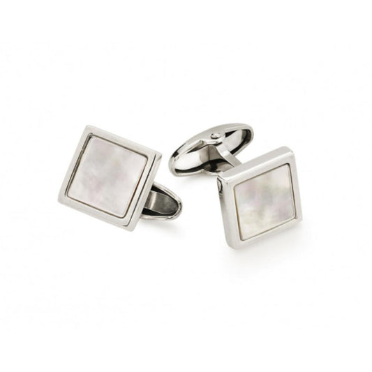 Gemelli in argento bianco UNOAERRE 5462