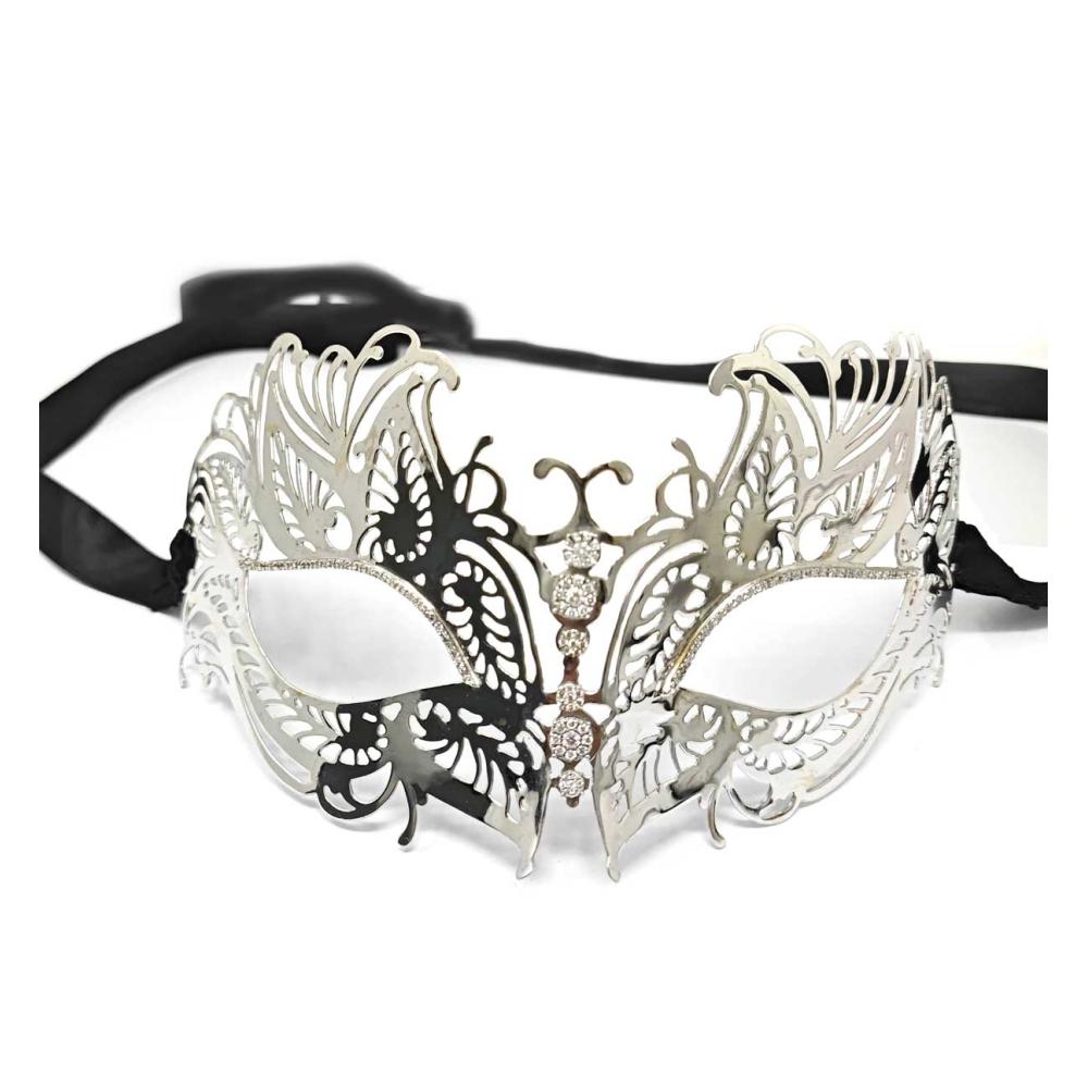 Maschera in Oro Bianco con Diamanti CT 6.01 Veneziana