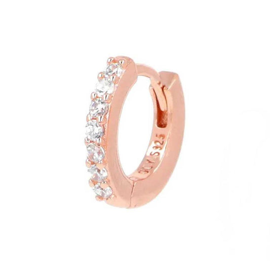 Orecchini Cerchio Rosè Tennis Mania Zirconi Bianchi Ref. ET1RB