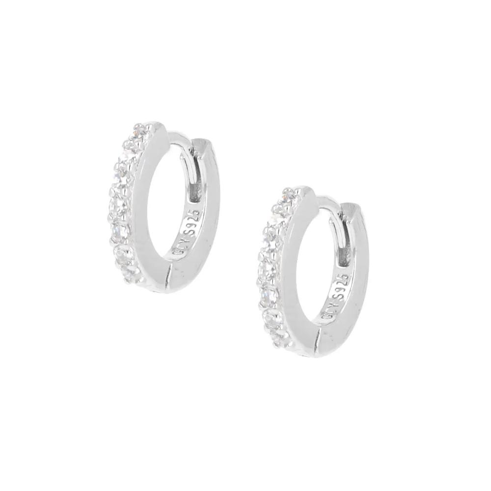 Orecchini Cerchio Tennis Mania Zirconi Bianchi Ref.ET1BB