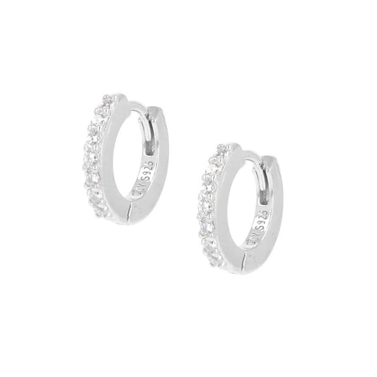 Orecchini Cerchio Tennis Mania Zirconi Bianchi Ref.ET1BB