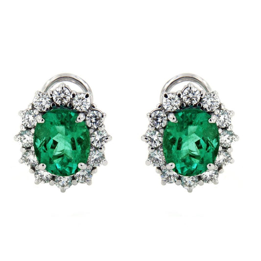 Orecchini con Smeraldi CT 4.31  e Diamanti CT 1.20