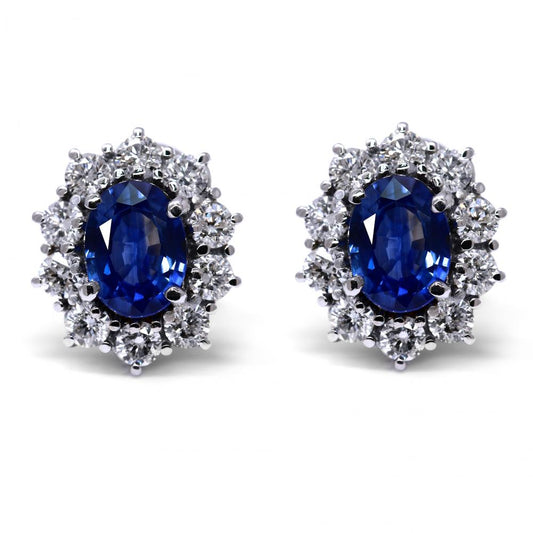 Orecchini con Zaffiri CT 2.96 e Diamanti CT 1.52
