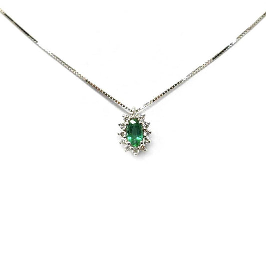 Pendente con Smeraldo CT 0.23 e Diamanti CT 0.12