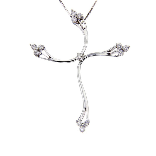 Pendente Croce con Diamanti CT 0.26