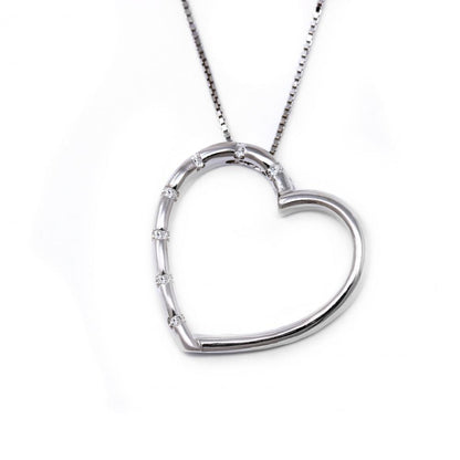 Pendente a Cuore con Diamanti Bianchi CT 0.04